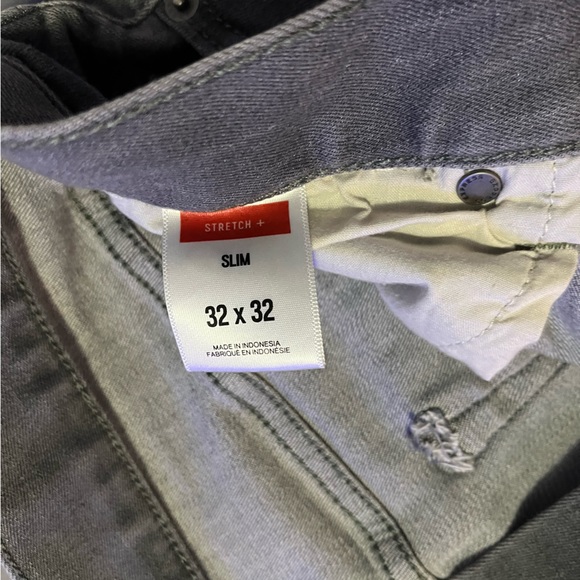 Men’s Express Gray Jeans 32x32 Slim Stretch Jeans - Picture 7 of 8
